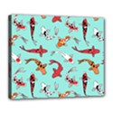 Pattern with koi fishes Deluxe Canvas 24  x 20  (Stretched) View1