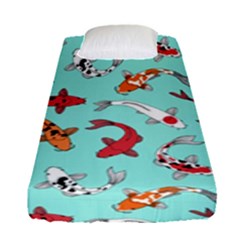 Pattern With Koi Fishes Fitted Sheet (single Size) by BangZart