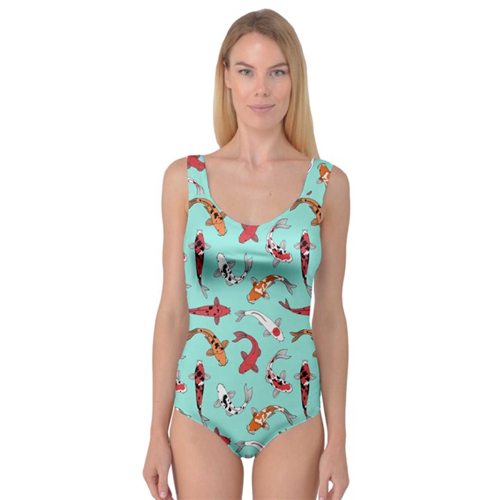 Pattern with koi fishes Princess Tank Leotard 