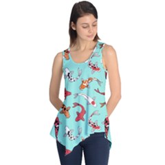 Pattern With Koi Fishes Sleeveless Tunic by BangZart