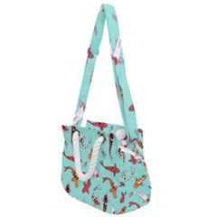 Pattern With Koi Fishes Rope Handles Shoulder Strap Bag by BangZart