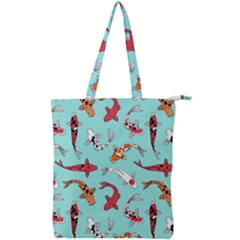 Pattern With Koi Fishes Double Zip Up Tote Bag by BangZart