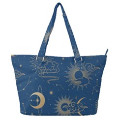 Seamless Galaxy Pattern Full Print Shoulder Bag by BangZart