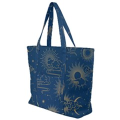 Seamless Galaxy Pattern Zip Up Canvas Bag by BangZart