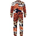 Mixed animal skin print safari textures mix leopard zebra tiger skins patterns luxury animals texture OnePiece Jumpsuit (Men)  View2