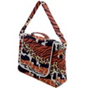 Mixed animal skin print safari textures mix leopard zebra tiger skins patterns luxury animals texture Box Up Messenger Bag View1