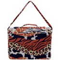 Mixed animal skin print safari textures mix leopard zebra tiger skins patterns luxury animals texture Box Up Messenger Bag View3