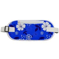 Blooming Seamless Pattern Blue Colors Rounded Waist Pouch by BangZart