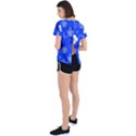 Blooming seamless pattern blue colors Open Back Sport Tee View2