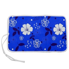 Blooming Seamless Pattern Blue Colors Pen Storage Case (l) by BangZart