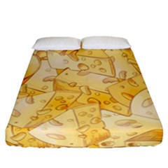 Cheese Slices Seamless Pattern Cartoon Style Fitted Sheet (california King Size) by BangZart