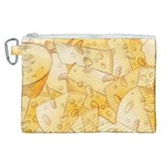 Cheese Slices Seamless Pattern Cartoon Style Canvas Cosmetic Bag (xl) by BangZart