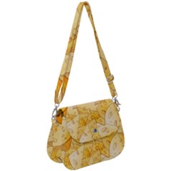 Cheese Slices Seamless Pattern Cartoon Style Saddle Handbag by BangZart