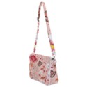 Beautiful seamless spring pattern with roses peony orchid succulents Shoulder Bag with Back Zipper View2