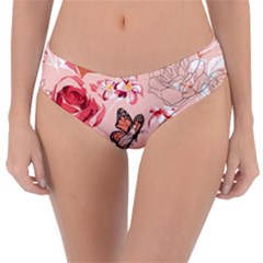 Beautiful Seamless Spring Pattern With Roses Peony Orchid Succulents Reversible Classic Bikini Bottoms by BangZart