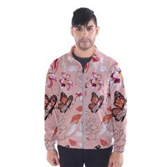 Beautiful Seamless Spring Pattern With Roses Peony Orchid Succulents Men s Windbreaker by BangZart