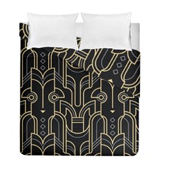 Art Deco Geometric Abstract Pattern Vector Duvet Cover Double Side (full/ Double Size)