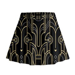 Art Deco Geometric Abstract Pattern Vector Mini Flare Skirt by BangZart