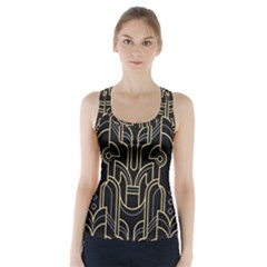 Art Deco Geometric Abstract Pattern Vector Racer Back Sports Top by BangZart