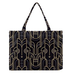 Art Deco Geometric Abstract Pattern Vector Zipper Medium Tote Bag by BangZart