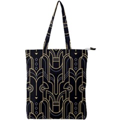 Art Deco Geometric Abstract Pattern Vector Double Zip Up Tote Bag by BangZart