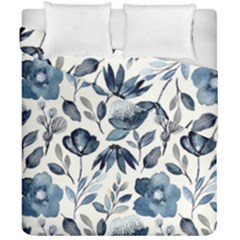 Indigo Watercolor Floral Seamless Pattern Duvet Cover Double Side (california King Size) by BangZart