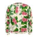 Cute pink flowers with leaves-pattern Men s Sweatshirt View1