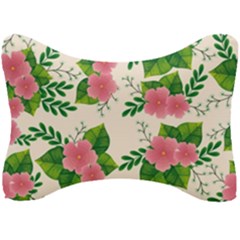 Cute Pink Flowers With Leaves-pattern Seat Head Rest Cushion by BangZart