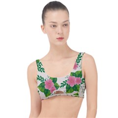 Cute Pink Flowers With Leaves-pattern The Little Details Bikini Top by BangZart