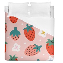 Strawberry Seamless Pattern Duvet Cover (queen Size) by BangZart