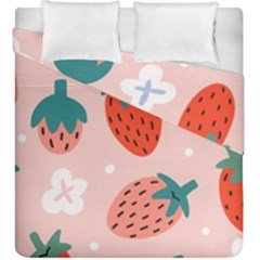 Strawberry Seamless Pattern Duvet Cover Double Side (king Size) by BangZart