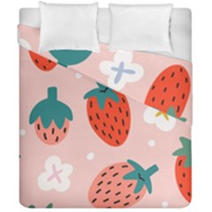 Strawberry Seamless Pattern Duvet Cover Double Side (california King Size) by BangZart