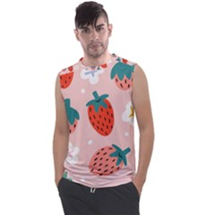 Strawberry Seamless Pattern Men s Regular Tank Top