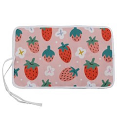 Strawberry Seamless Pattern Pen Storage Case (l) by BangZart