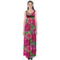 Background cute flowers fuchsia with leaves Empire Waist Maxi Dress View1