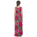 Background cute flowers fuchsia with leaves Empire Waist Maxi Dress View2