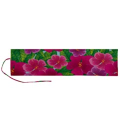 Background Cute Flowers Fuchsia With Leaves Roll Up Canvas Pencil Holder (l) by BangZart