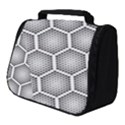 Halftone tech hexagons seamless pattern Full Print Travel Pouch (Small) View1