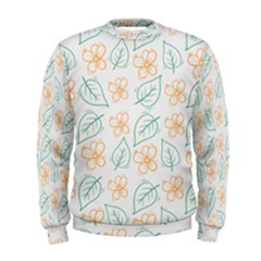 Hand Drawn Cute Flowers With Leaves Pattern Men s Sweatshirt by BangZart