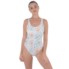 Hand Drawn Cute Flowers With Leaves Pattern Bring Sexy Back Swimsuit by BangZart