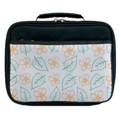 Hand Drawn Cute Flowers With Leaves Pattern Lunch Bag by BangZart