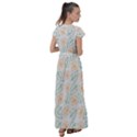 Hand drawn cute flowers with leaves pattern Flutter Sleeve Maxi Dress View2