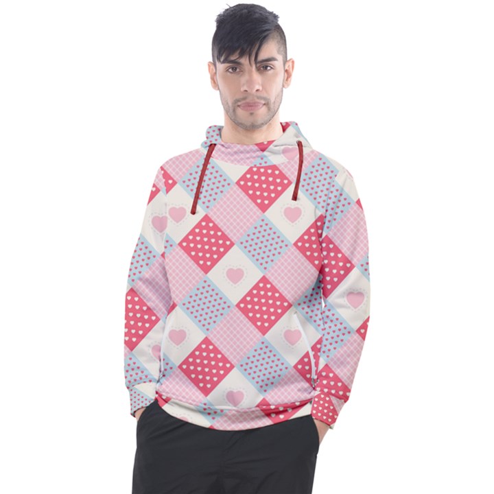 Cute kawaii patches seamless pattern Men s Pullover Hoodie