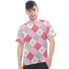 Cute Kawaii Patches Seamless Pattern Men s Sport Top