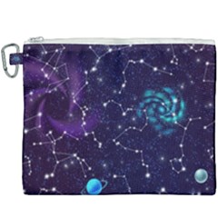 Realistic Night Sky Poster With Constellations Canvas Cosmetic Bag (xxxl) by BangZart