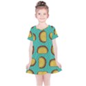 Taco drawing background mexican fast food pattern Kids  Simple Cotton Dress View1