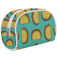 Taco Drawing Background Mexican Fast Food Pattern Makeup Case (large) by BangZart