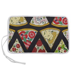 Vector Seamless Pattern With Italian Pizza Top View Pen Storage Case (l) by BangZart