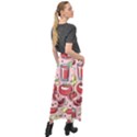 Tomato seamless pattern juicy tomatoes food sauce ketchup soup paste with fresh red vegetables Velour Split Maxi Skirt View2