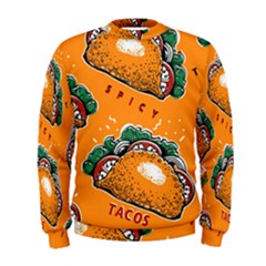 Seamless Pattern With Taco Men s Sweatshirt by BangZart